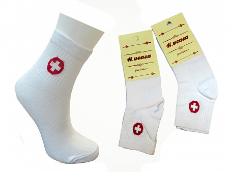 Женские белые носки с ослабленной резинкой A.VEASA